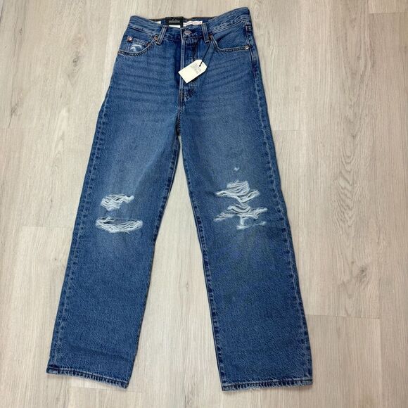 Levis Ribcage Straight Ankle Jeans Womens 26x27 Medium Wash 726930131 - Picture 3 of 6